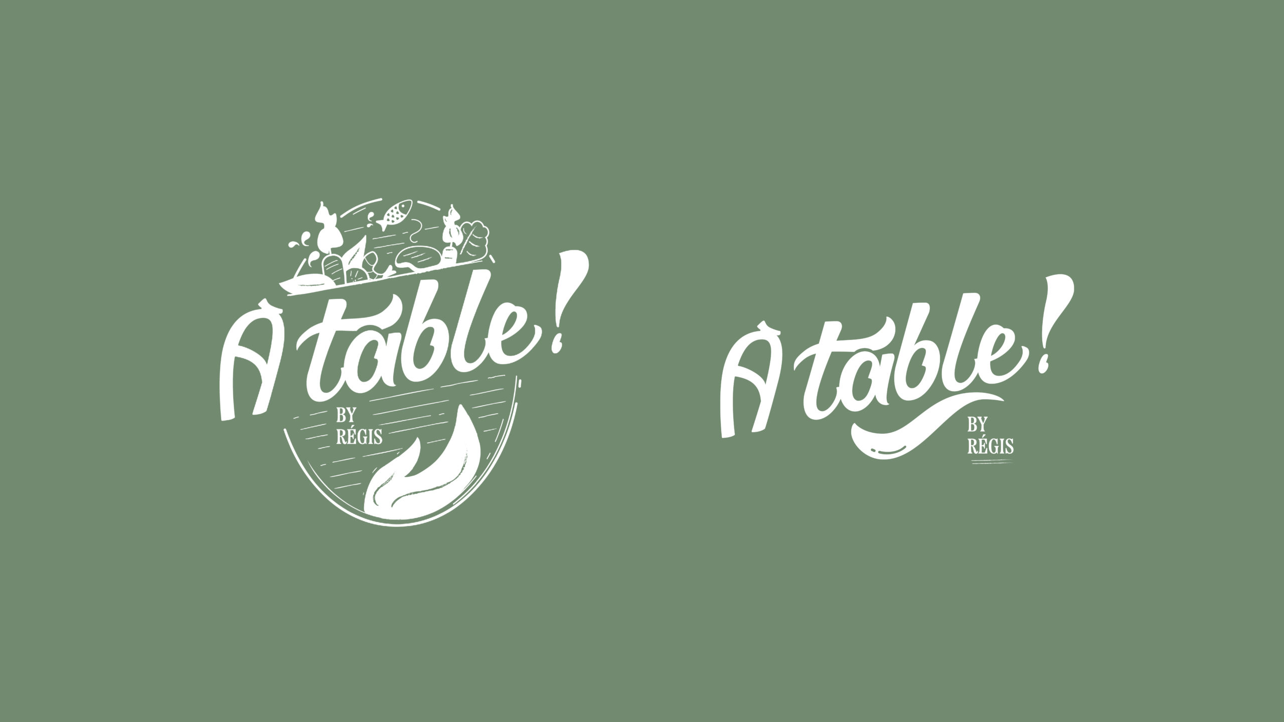 Logo et variantes A table by régis