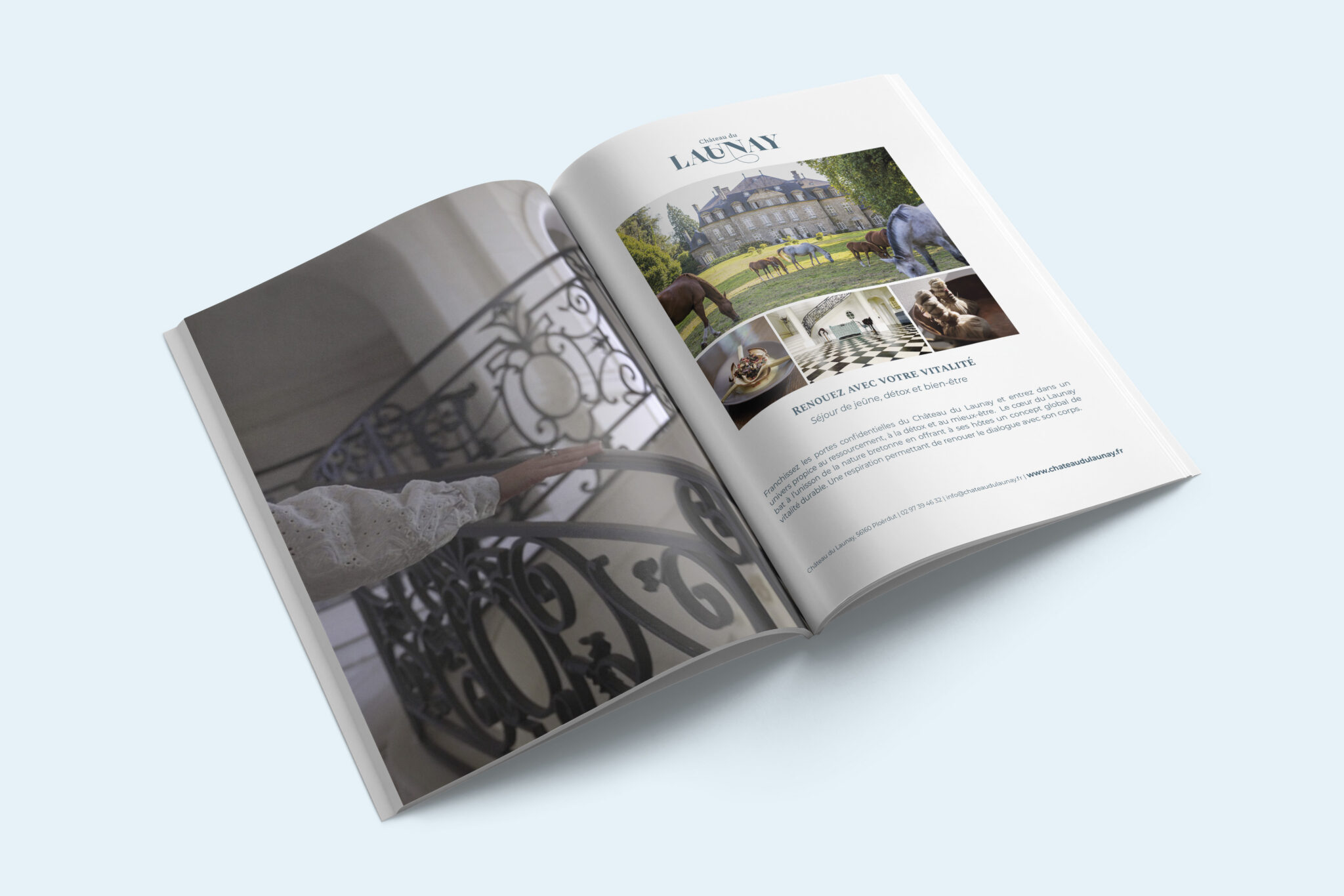 Mise en page pour publication magazine prestige par designer de l'écriture Céline Foissey Kahlie Nantes La Baule Bretagne