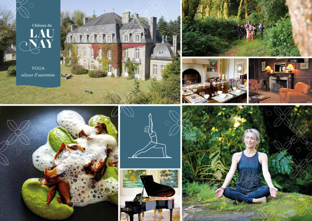 Mise en page affiche te social media évènement prestige pour le château du launay par designer de l'écriture Céline Foissey Kahlie Nantes La Baule Bretagne